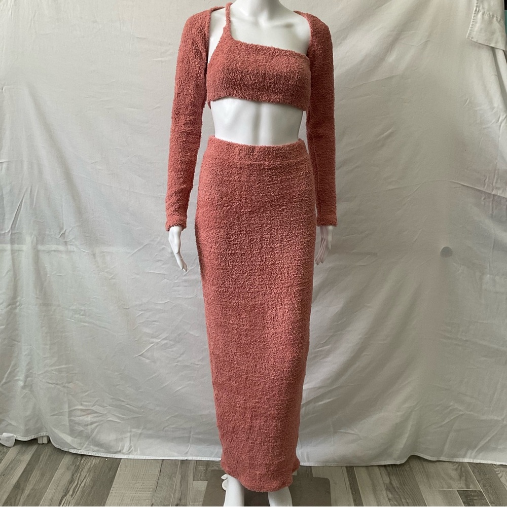 Dolls Kill 🎀 Three piece skirt set with crop top and shrug